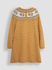 JoJo Maman Bébé Mustard Yellow Guinea Pig Knitted Dress - Image 2 of 3