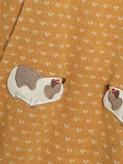 JoJo Maman Bébé Mustard Yellow Guinea Pig Knitted Dress - Image 3 of 3