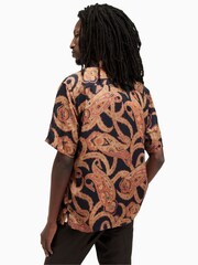 AllSaints Black Morganza Short Sleeve Shirt - Image 2 of 6
