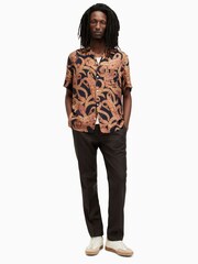 AllSaints Black Morganza Short Sleeve Shirt - Image 3 of 6