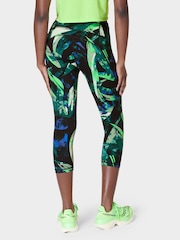 Sweaty Betty Green Areca Palm Print Power Cropped Workout Leggings - Image 2 of 10