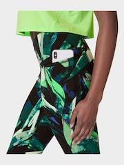 Sweaty Betty Green Areca Palm Print Power Cropped Workout Leggings - Image 4 of 10