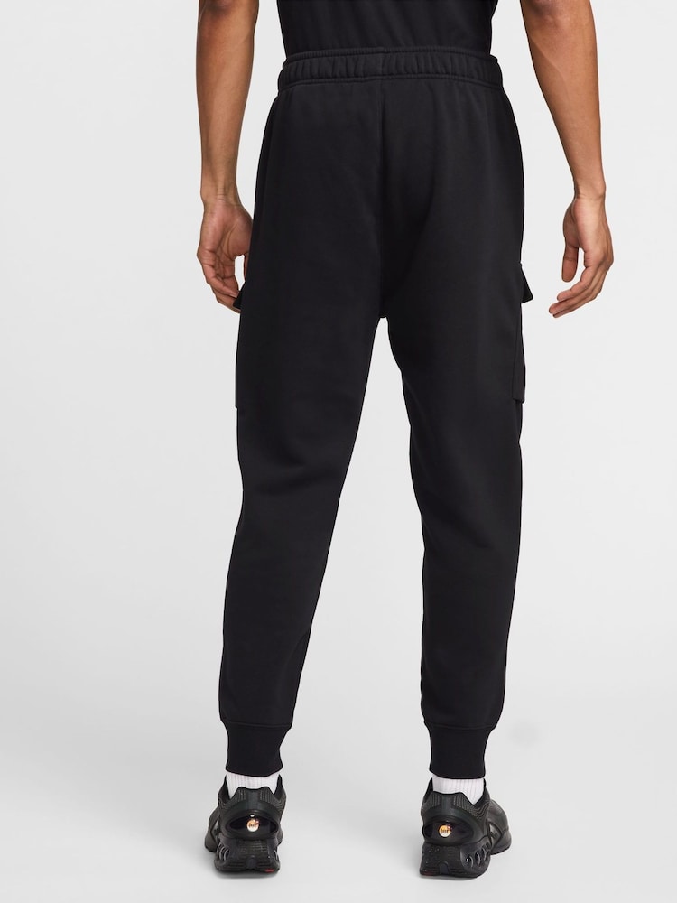 Nike Black Air Fleece Cargo Joggers - Image 2 of 7