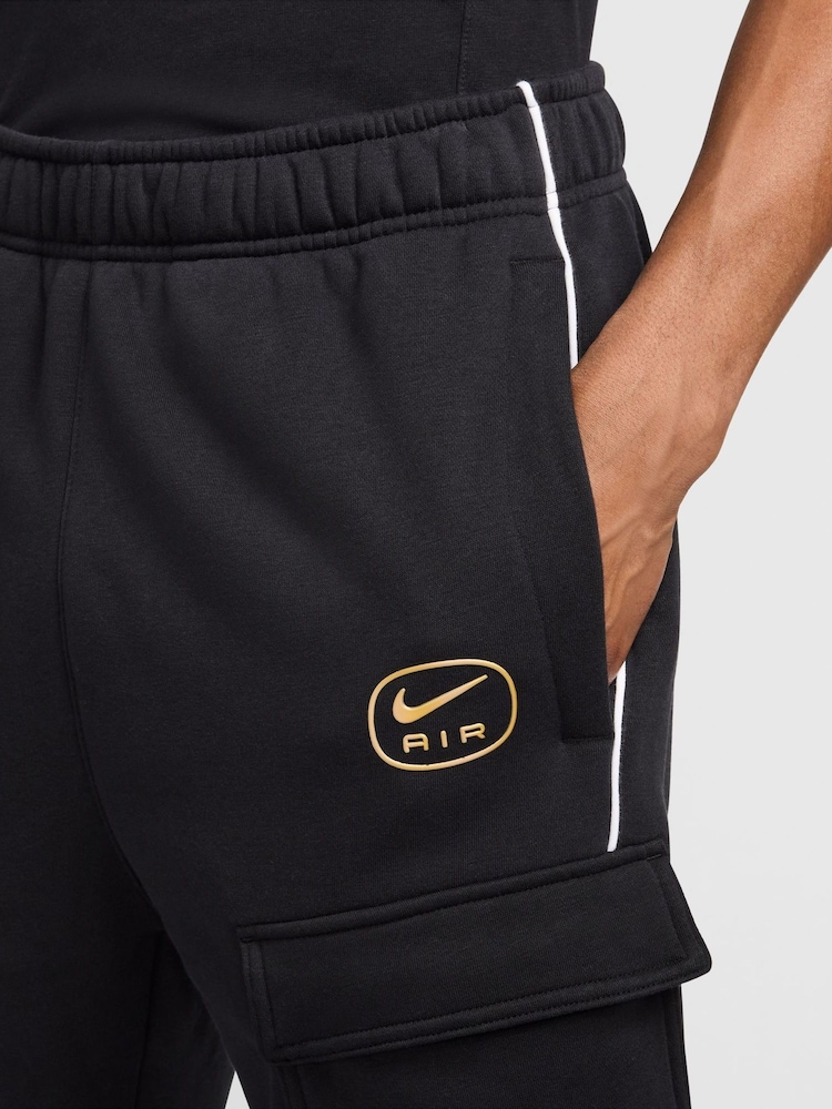 Zwart - Nike Air fleece cargo joggingbroeken - Image 4 of 7