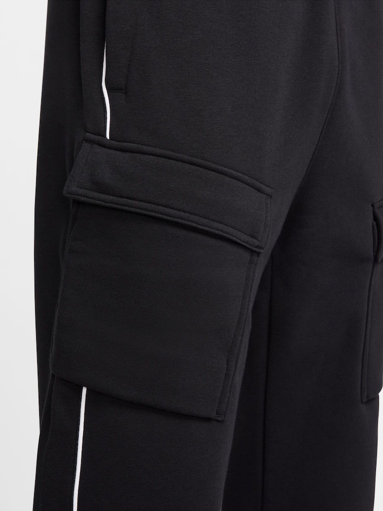 Nike Black Air Fleece Cargo Joggers - Image 7 of 7