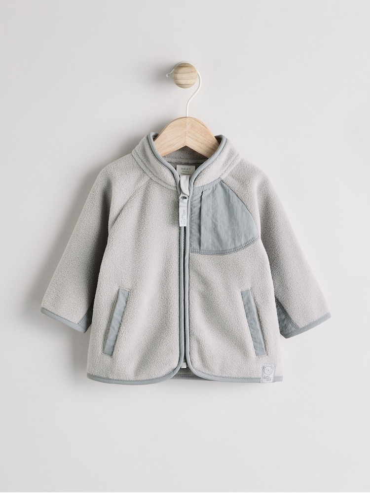 Grey Baby Micro Fleece Jacket (0mths-2yrs) - Image 1 of 6