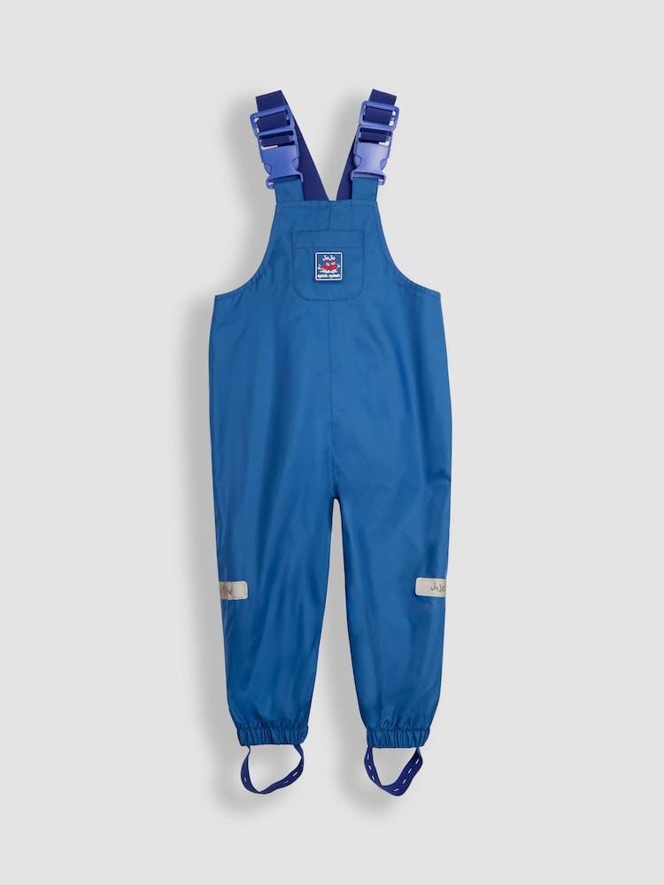 Azul cobalto - JoJo Maman Bébé Pack-Away Dungarees impermeables - Imagen 1 de 3