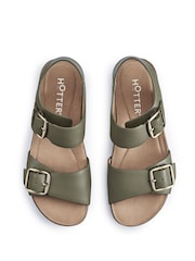 Hotter Dark Green Extra Wide Fit Tourist II Buckle Sandals - Image 3 of 4