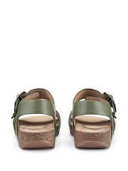 Hotter Dark Green Extra Wide Fit Tourist II Buckle Sandals - Image 4 of 4
