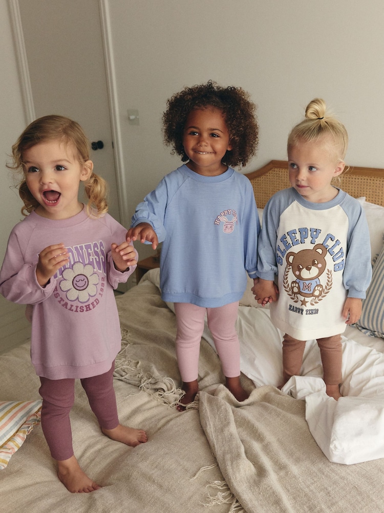 modra/ škrlatna; vijolična/ bela Sleepy Bear - Pajkice Pižame 3 Komplet (9mes-8yrs) - Slika 1 iz 9 modra/ škrlatna; vijolična/ bela Sleepy Bear - Pajkice Pižame 3 Komplet (9mes-8yrs) - Slika 1 iz 9