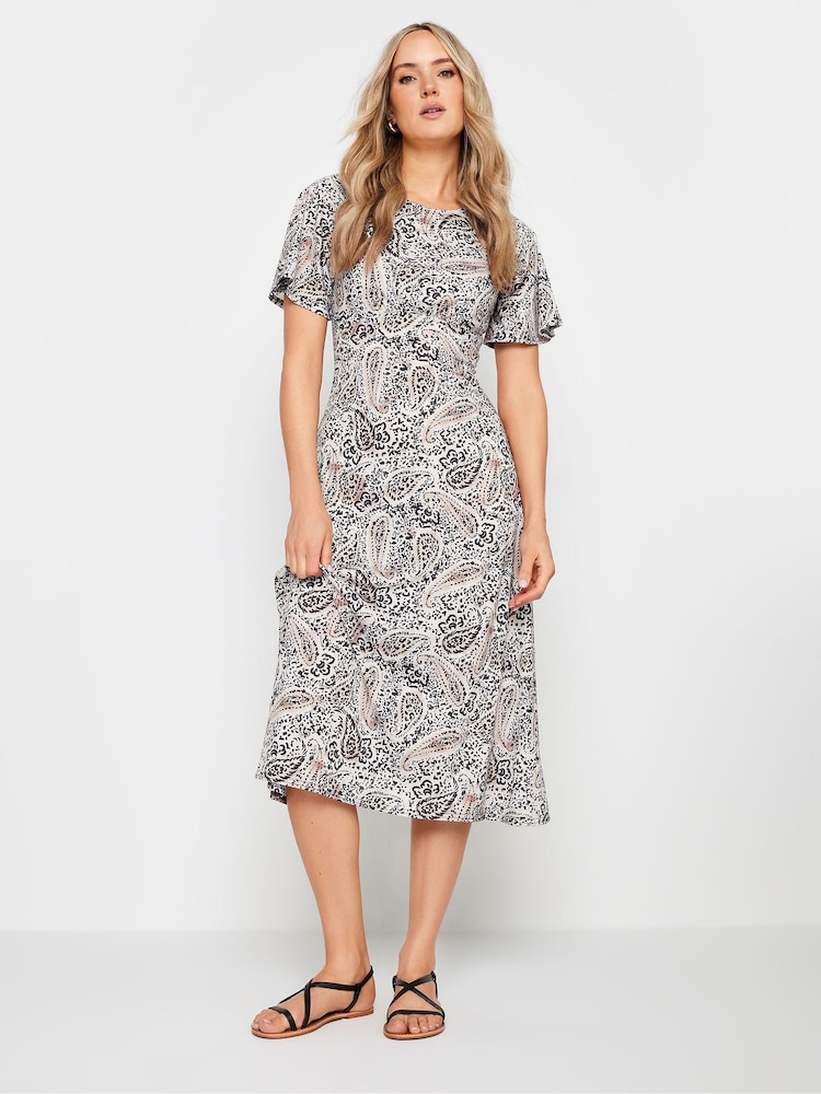 Long Tall Sally LTS Tall Light Brown Paisley Print Midi Dress - Bild 2 von 5
