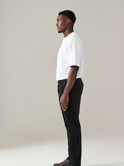 Black Slim Fit Corduroy Chino Trousers - Image 3 of 9