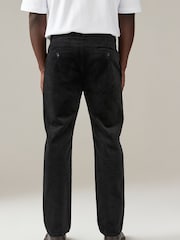 Black Slim Fit Corduroy Chino Trousers - Image 5 of 9