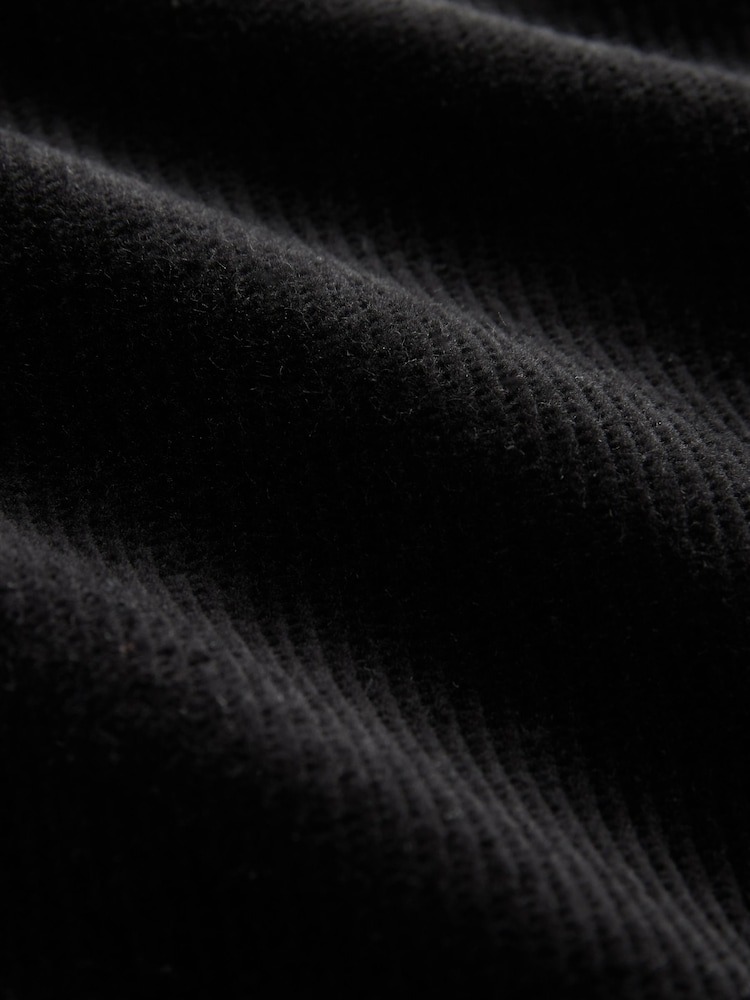 Black Slim Fit Corduroy Chino Trousers - Image 9 of 9