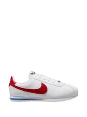 Nike White/Blue/Red Youth Cortez Trainers - Image 1 of 6