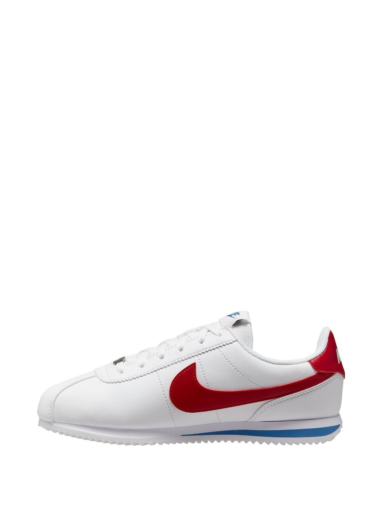 Nike White/Blue/Red Youth Cortez Trainers - Image 2 of 6
