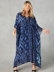 Live Unlimited – Maxi-Kaftan mit Ikat-Print, Curve - Bild 3 von 8