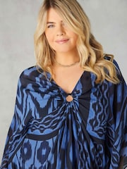 Live Unlimited – Maxi-Kaftan mit Ikat-Print, Curve - Bild 5 von 8