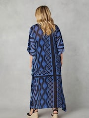 Live Unlimited – Maxi-Kaftan mit Ikat-Print, Curve - Bild 6 von 8
