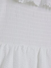 River Island White Girls 100% Cotton Bardot Rara Dress - Image 3 of 4