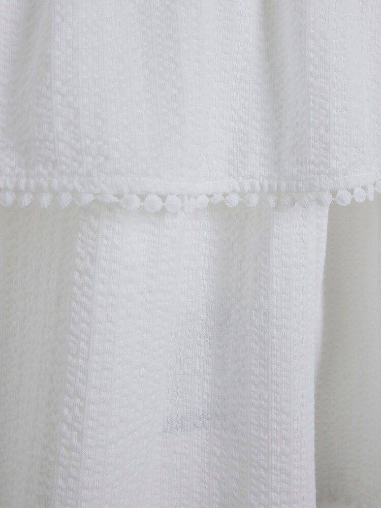 River Island White Girls 100% Cotton Bardot Rara Dress - Image 4 of 4