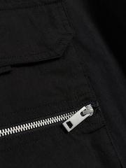 River Island Black Elasticated Zippy Cargo Trousers - Image 4 of 4