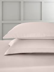 Bianca Set of 2 Blush Pink 400 Thread Count 100% Cotton Sateen Oxford Pillowcases - Image 1 of 4