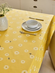 Yellow Daisy Bee Wipe Clean Tablecloth - Image 1 of 4