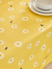 Yellow Daisy Bee Wipe Clean Tablecloth - Image 3 of 4