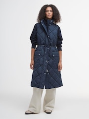 Barbour® Navy Rita Longline Puffer Gilet - Image 1 of 7