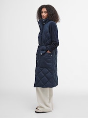 Barbour® Navy Rita Longline Puffer Gilet - Image 3 of 7