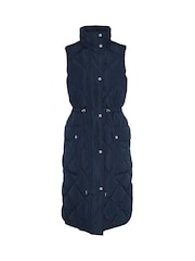 Barbour® Navy Rita Longline Puffer Gilet - Image 5 of 7