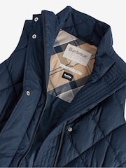 Barbour® Navy Rita Longline Puffer Gilet - Image 6 of 7
