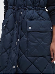 Barbour® Navy Rita Longline Puffer Gilet - Image 7 of 7