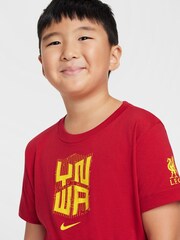 Nike Red Liverpool FC You'll Never Walk Alone T-Shirt - Image 3 of 6