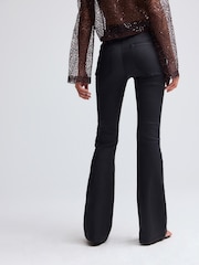 Black Coated Flared Jeans - Image 2 of 4