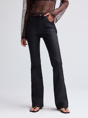 Black Coated Flared Jeans - Image 3 of 4