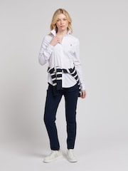 U.S. Polo Assn. White Womens Classic Fit Oxford 100% Cotton Shirt - Image 3 of 8