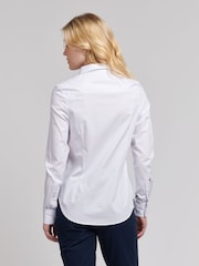 U.S. Polo Assn. White Womens Classic Fit Oxford 100% Cotton Shirt - Image 4 of 8
