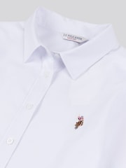U.S. Polo Assn. White Womens Classic Fit Oxford 100% Cotton Shirt - Image 8 of 8