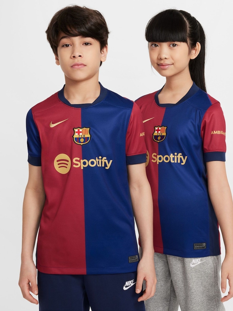 Nike Jr. FC Barcelona 24/25 Hjem / Til boligen Stadium Football Skjorter - Image 2 of 13