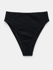 Hush Black Long Harper High Waisted Crinkle Bikini Bottoms - Image 6 of 6