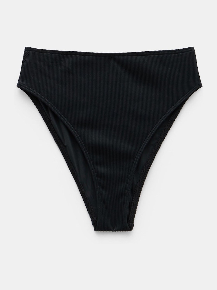 Hush Black Long Harper High Waisted Crinkle Bikini Bottoms - Image 6 of 6