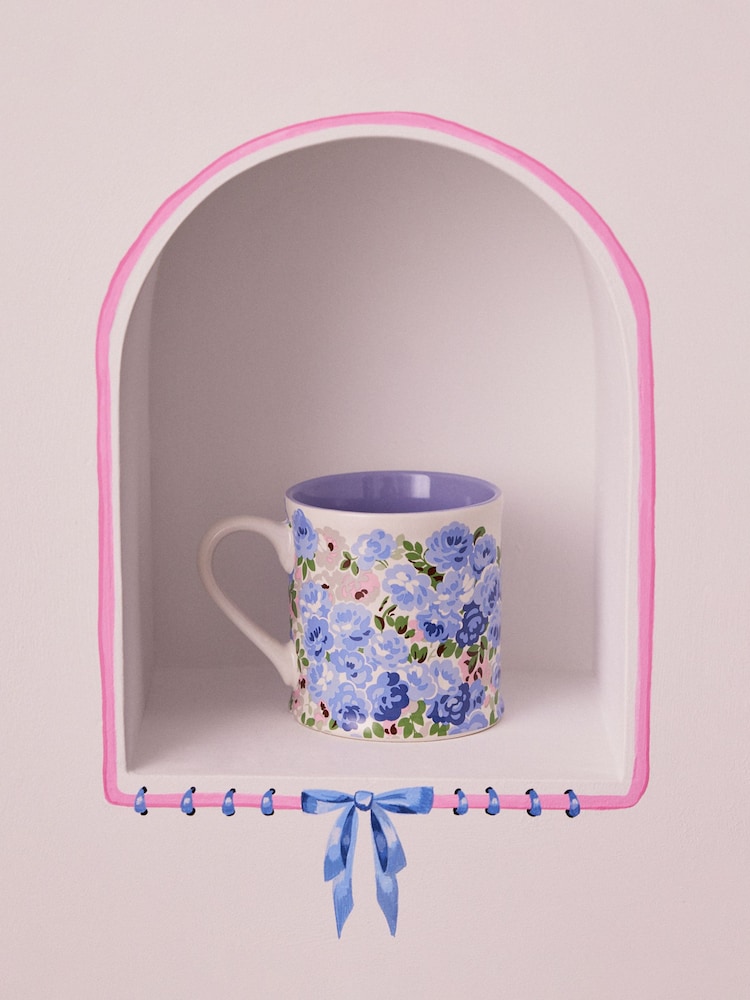 Cath Kidston Set of 4 Blue Mollie Mugs - Image 1 of 4