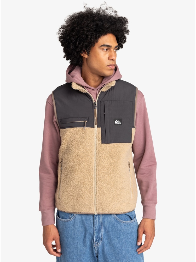 Quiksilver Cream Shallow Water Borg Gilet - Image 1 of 7