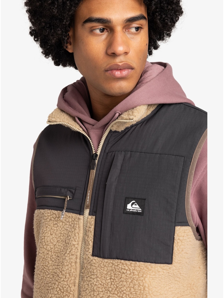 Quiksilver Cream Shallow Water Borg Gilet - Image 5 of 7