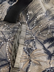 Gold Sparkle Palm Embroidered Bomber Jacket - Image 9 of 9