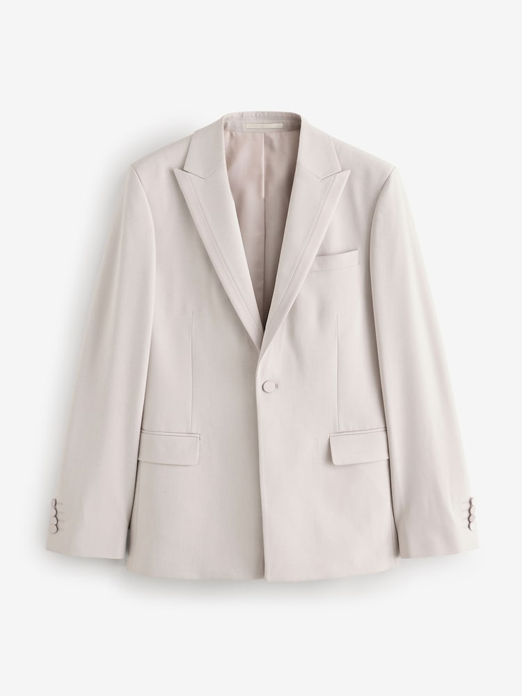 neutre - Skinny Fit Trimmed Satin Edge Smoking Veste - Image 6 of 10