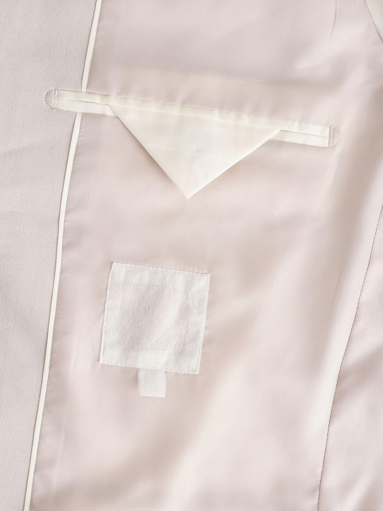 neutre - Skinny Fit Trimmed Satin Edge Smoking Veste - Image 8 of 10