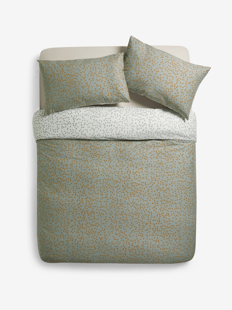 MADE.COM Grey Dotty 180 Thread Count Duvet Cover and Pillowcase Set - Image 4 of 4